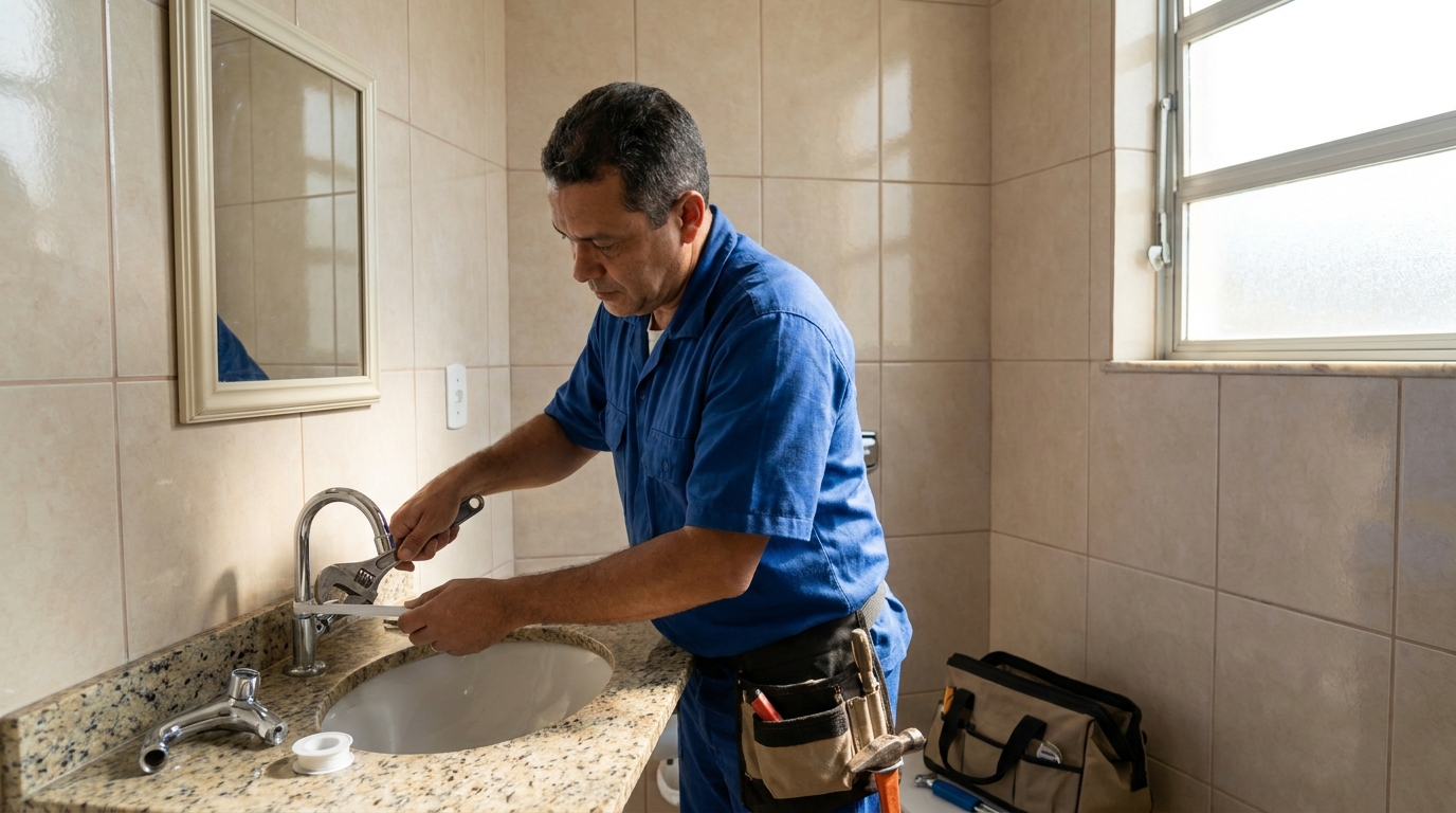 Instalação de torneira de banheiro em Curitiba‑PR