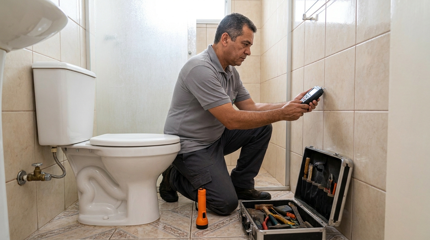 Técnico de caça vazamento com detector em Curitiba‑PR
